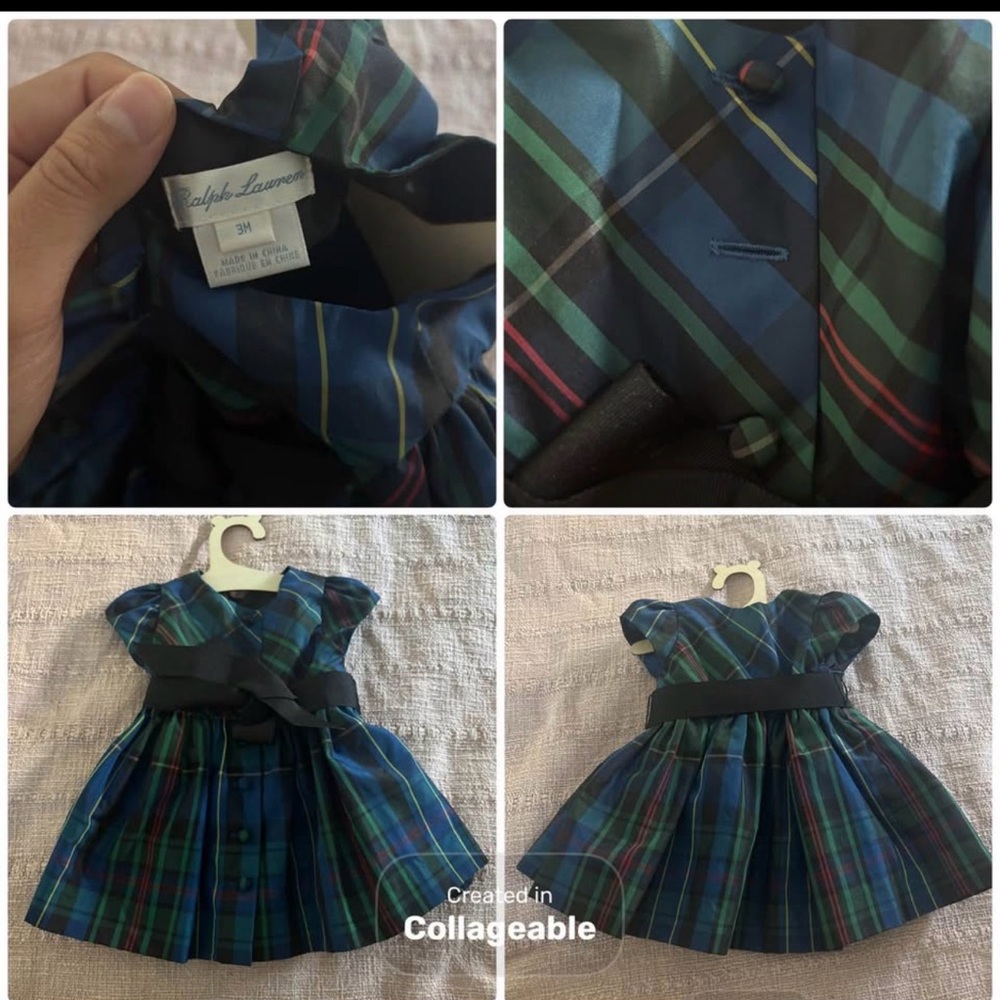 Ralph Lauren Blue and Green Plaid Dress